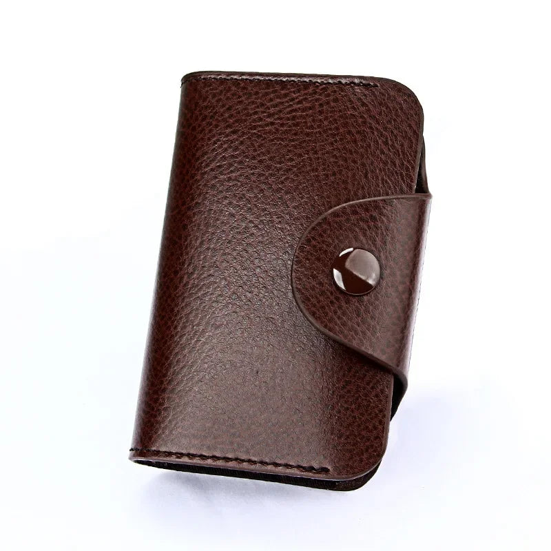 Real Genuine Leather Men Wallet ID Credit Card Holder Wallets Male Small Coin Purse Women Money Bag Vallet Slim Thin Mini Walet