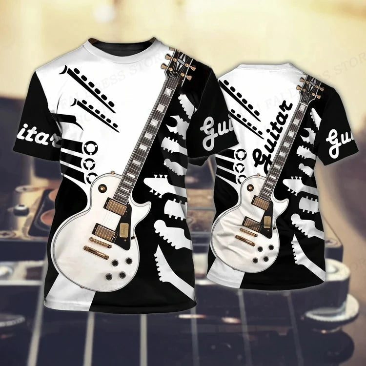 Music T shirts Guitar Graphic 3d Print Tshirt Men Women Fashion T-shirt Tops Kids Tshirt Boy Tees Men's Clothing Rock T-shirts