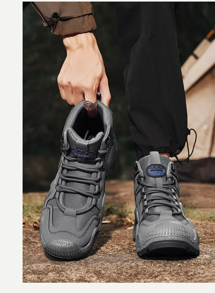 Men's Thick Soled Mountaineering Boots Sneakers Men's New Autumn Non-slip Wear-resistant Dirty Outdoor Work Shoes