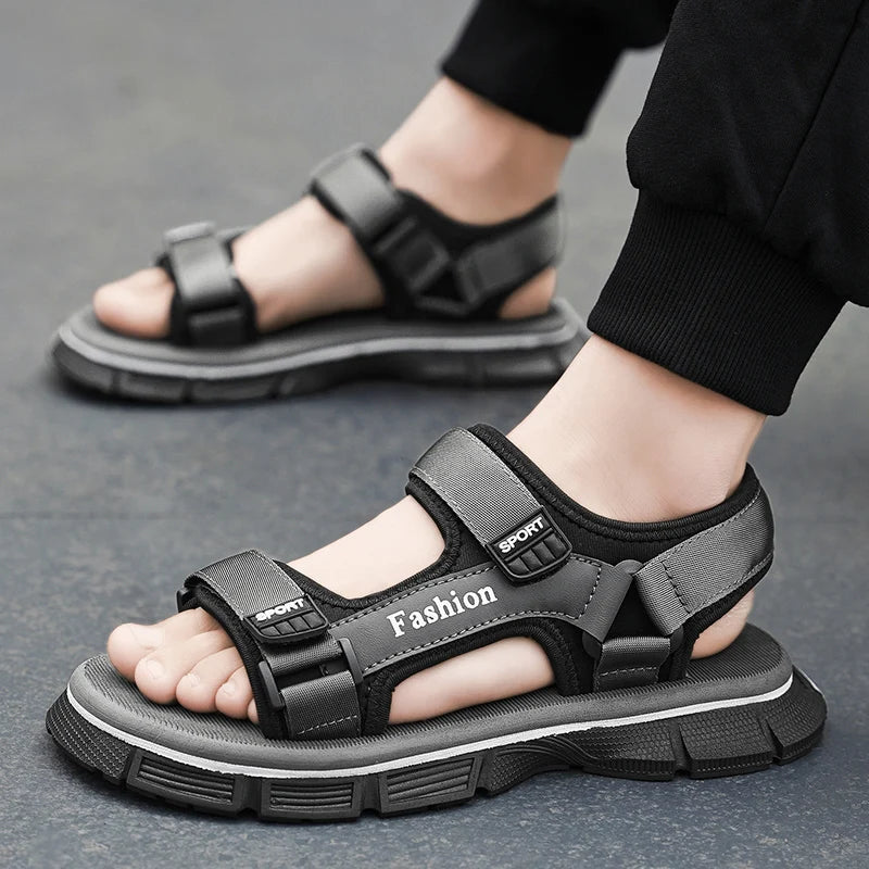 Sandals for Men 2025 New Summer Outer Wear Non-Slip Wear-Resistant Beach Shoes Men's Outdoor Leisure Sports Roman Shoes
