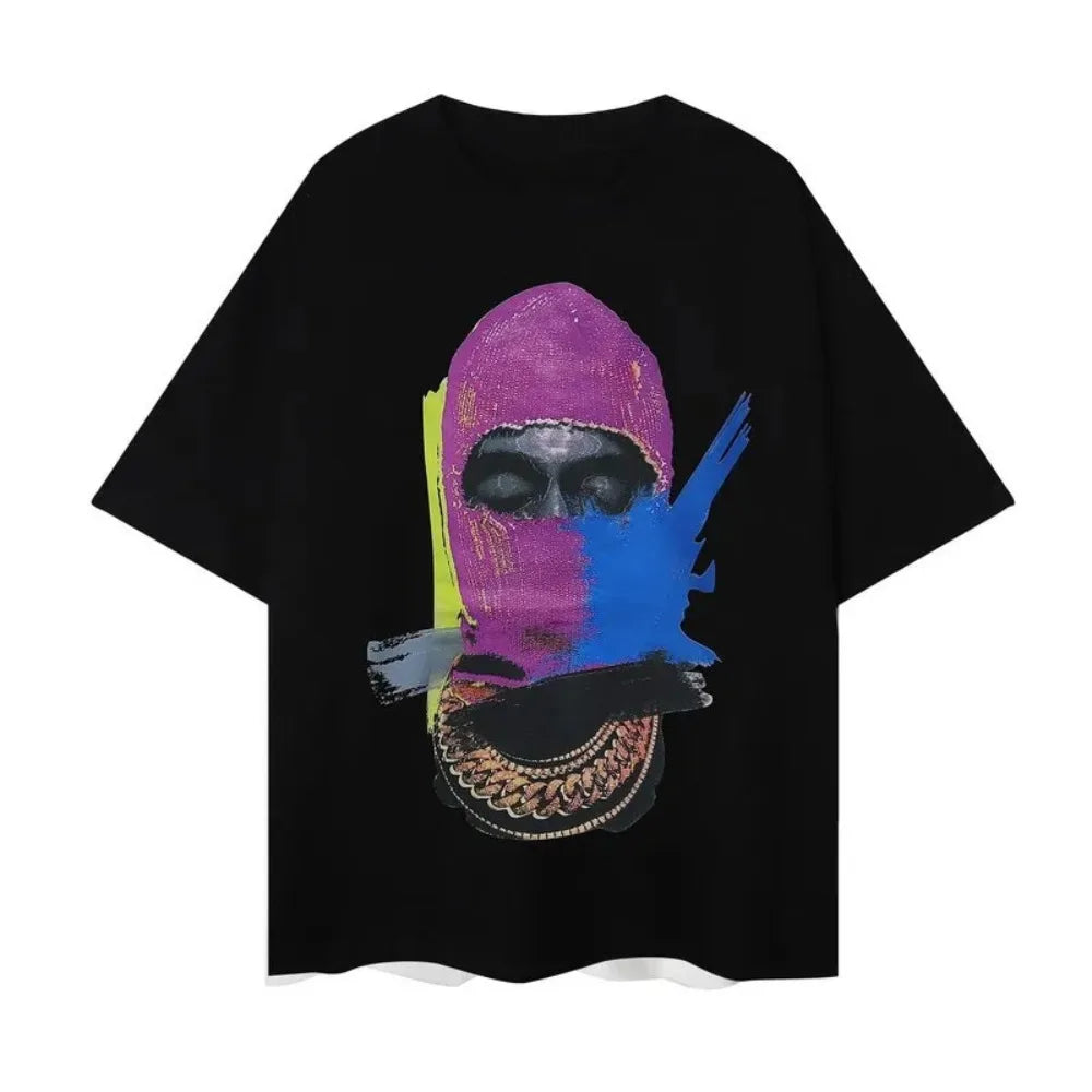 2025 Brand Designer Mens T-Shirts IH NOM UH NIT Letter Masked Men Printed Casual Short Sleeve Men Women 100% Cotton
