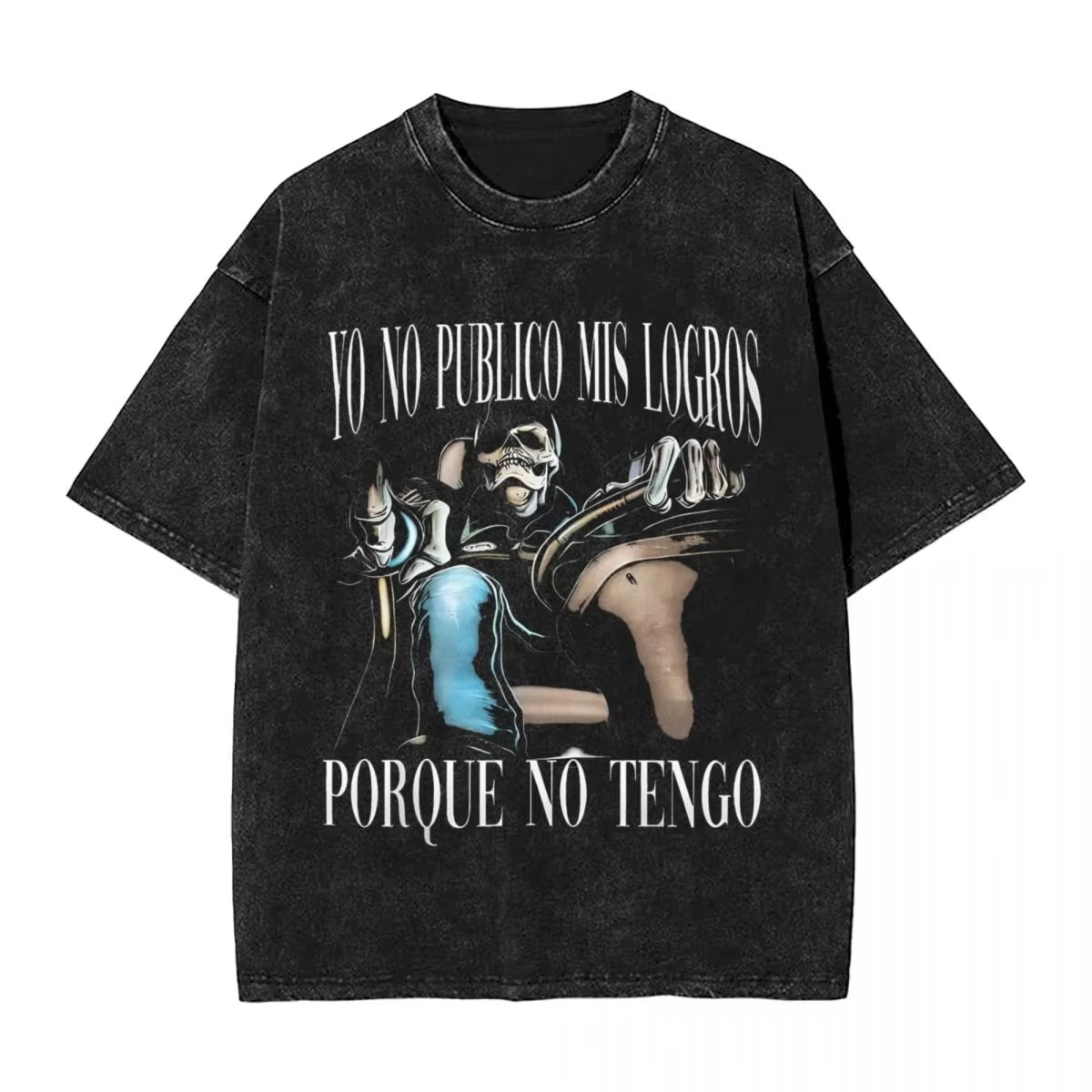 Men's T Shirt Calacas Chidas Gym Washed T-Shirts Trendy Cool Todo Sea Por Las Senoras Summer Tees Aesthetic Simple Casual Tops