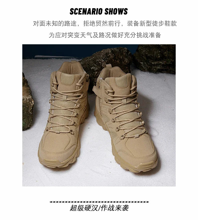 High Men´s Hiking Boots for Men Sneakers Deals Casual Male Shoes Sports and Leisure Outdoor Wear-resistant Non-slip Ankle Fabric