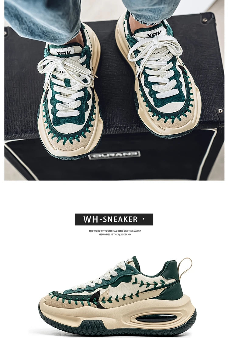 Trendy Men Sneakers Luxury Chunky Casual Sneakers For Man Height Increasing Dad Shoes Breathable Sports Shoes Male Sneakers