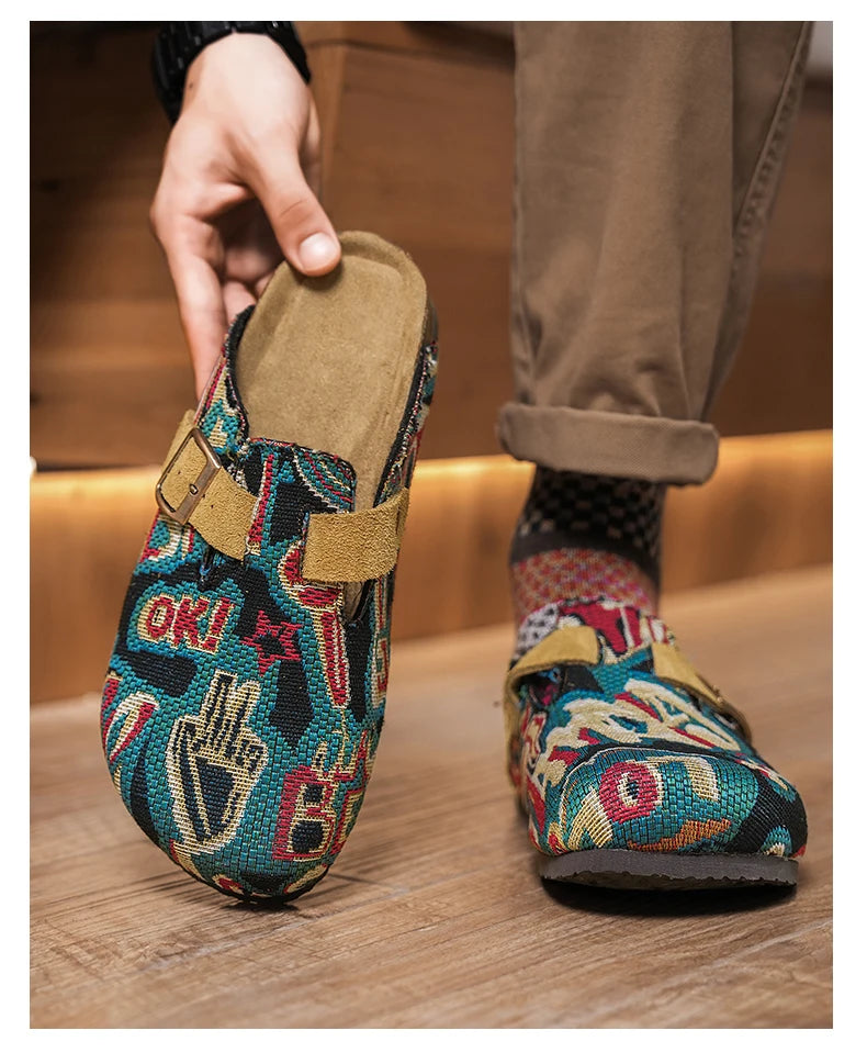 Men Driving Lazy Shoes Men's Summer Sandals Casual Shoes Comfortable Breathable Walking Shoes Non Slip Lightweight Sneakers