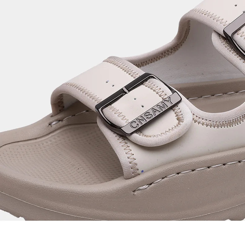 Men's Slippers 2025 Summer Breathable Outdoor Beach Sandals Non Slip Flip Flops New Flat Slippers High Quality Men's Shoes