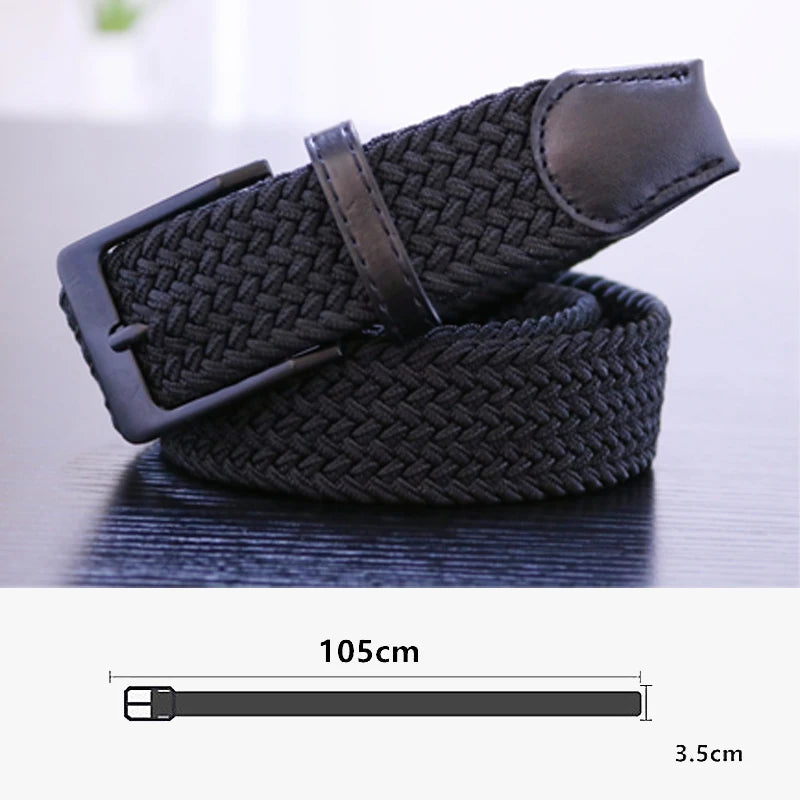 Canvas Belts for Men Fashion Metal Pin Buckle Military Tactical Strap Male Elastic Belt for Pants Jeans