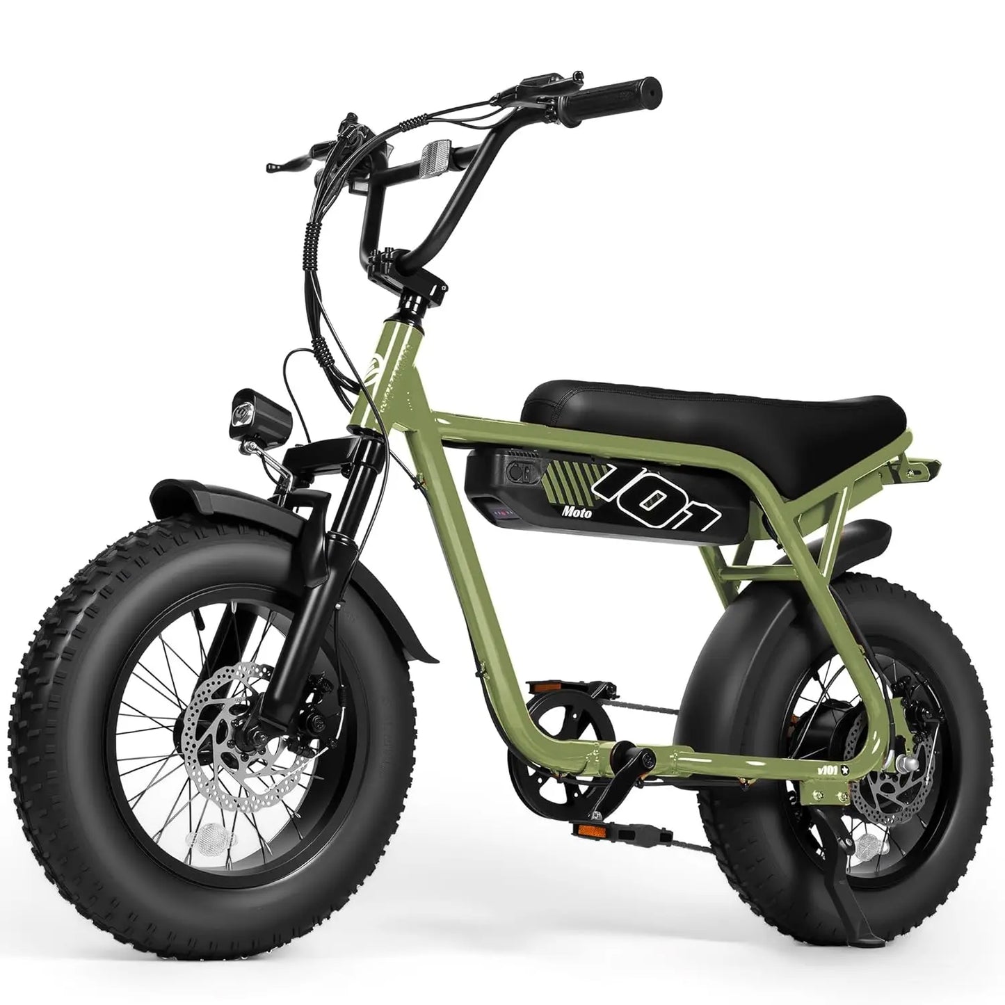 V101 Electric Dirt Motorcycle for Adults 16" x4.0 Fat Tire,48V13Ah, 28MPH, 7-Speed Dual Suspension, Dirt E-Mpoed, 50, Custom