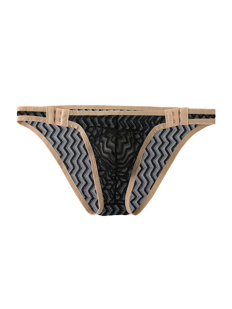 Sexy Mens Underwear Adjustable belt panties briefs breathable youth comfort Summer ice silk light