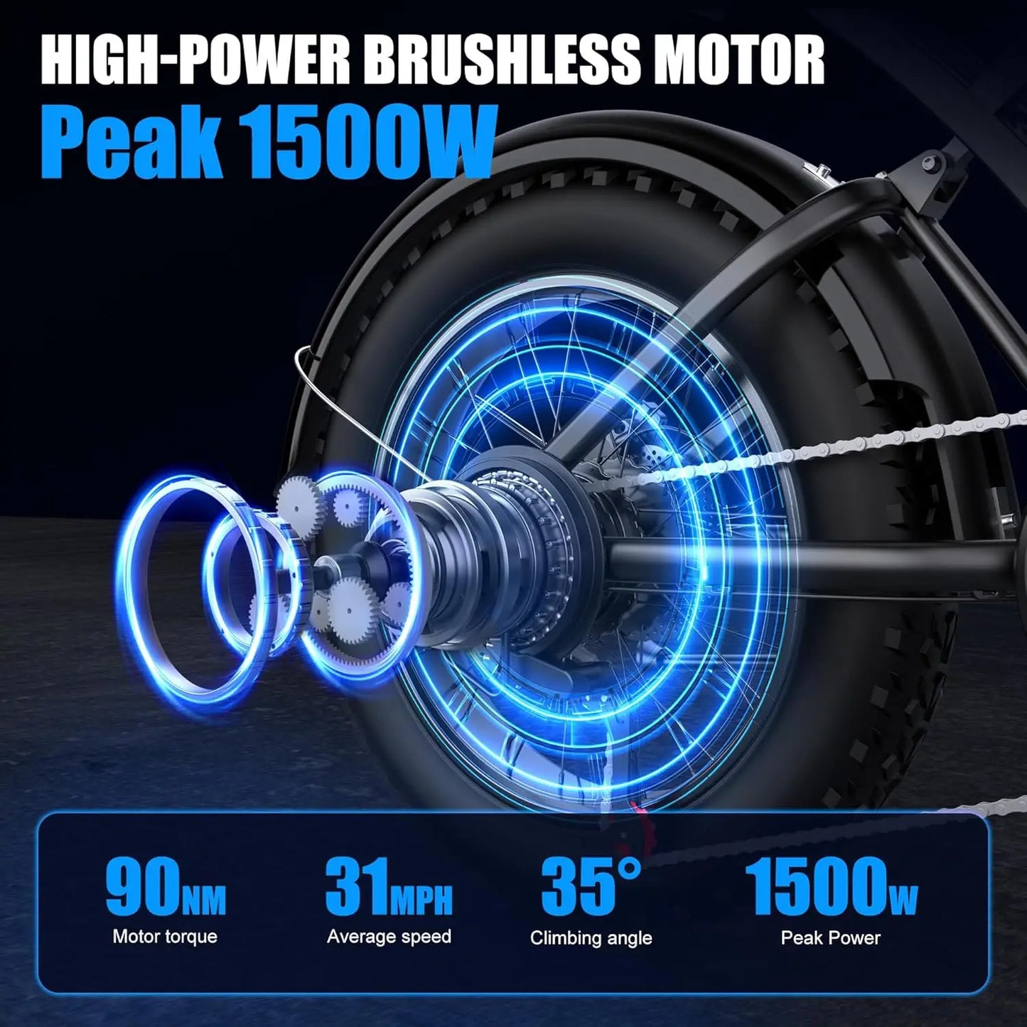 Electric Bike for Adults,48V 20AH - Peak Power 1500W Brushless Motor Electric Bicycle - Max Speed 31-35MPH -, Customized