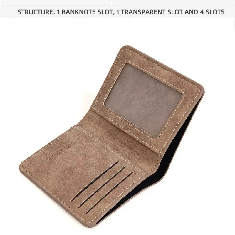 New Baellerry Wallet for Men PU Leather Front Pocket Minimalist Money ClipTravel Essentials Black blue brown gray four colors