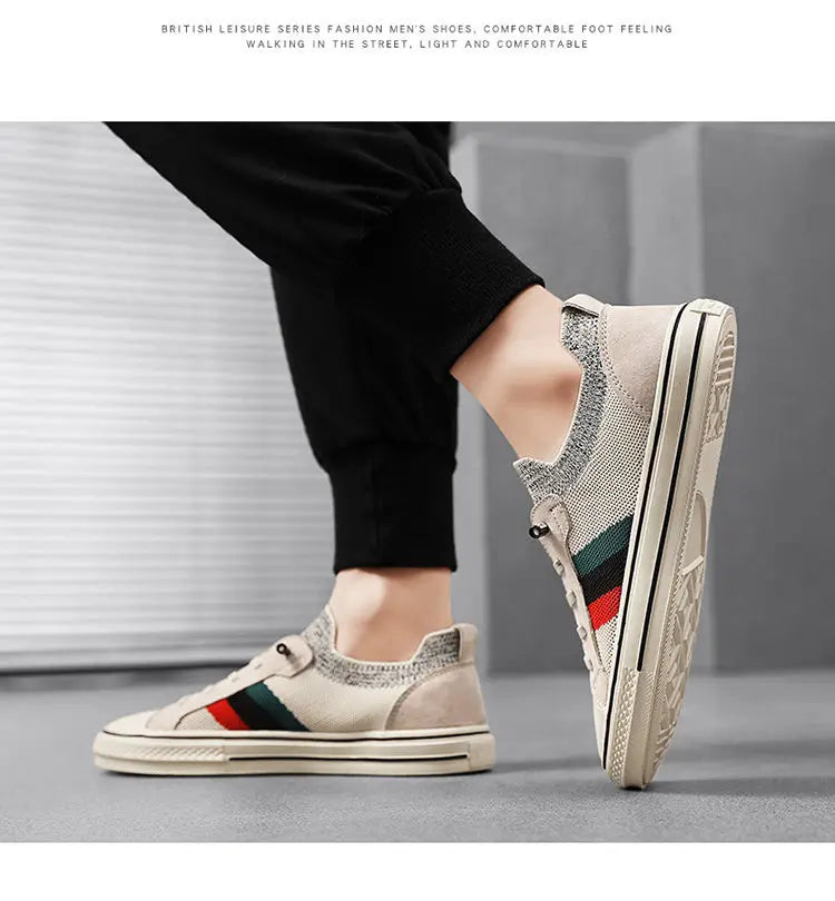 New Style Casual Shoes for Men Sneakers Lazy Slip on Man Shoes Breathable Summer Loafers Canvas Shoes for Men Mesh Sneakers
