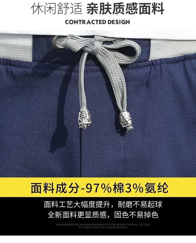 Sport Shorts Man Summer Men's Casual Cotton Linen Shorts Beach Short Pants Male Bermudas Trend Breeches Casual Classic Brand