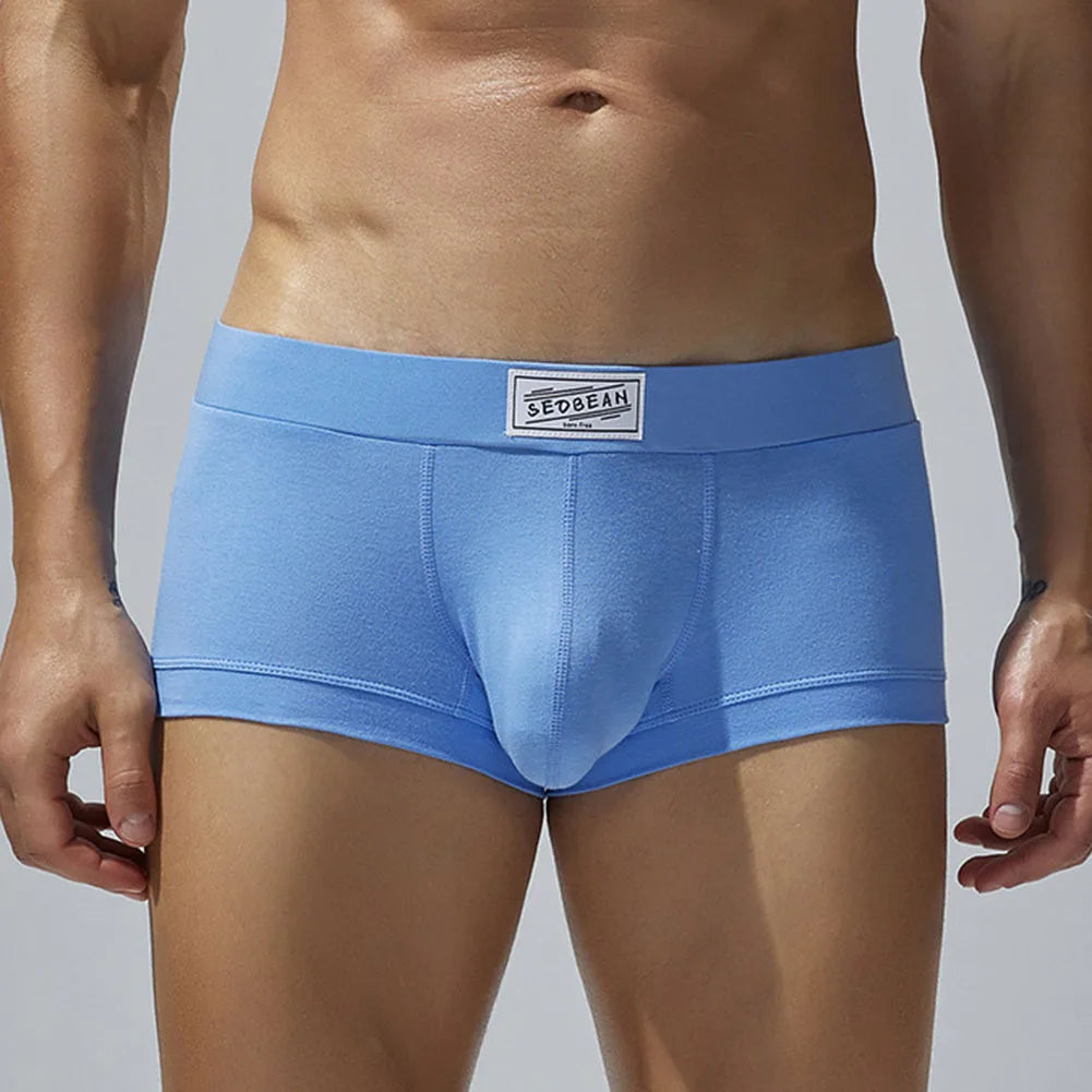 Men Sexy Underwear Boxer Briefs Comfortable Breathable Low Rise Intimates Hot Stretch Male Boxershorts Teenage Underpants