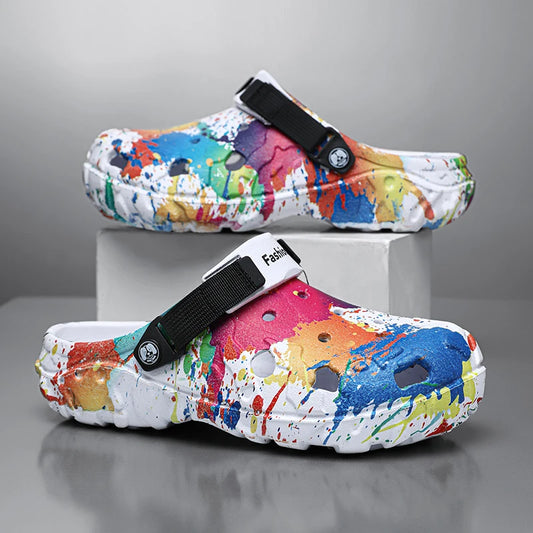 New men's slippers sandals men's garden shoes flat shoes camouflage sandals men's sports shoes outdoor activity floor home shoes
