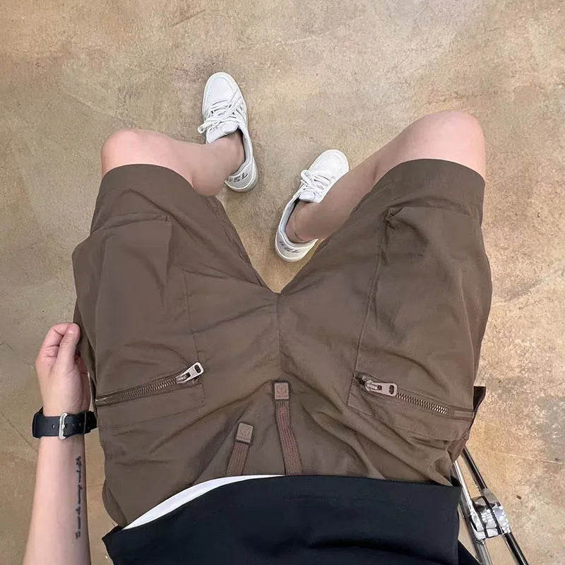 Men's Summer Casual Shorts Men Lightweight Cargo Shorts Multi-pocket Quick Dry Outdoor Hiking Overalls Male Short Pants