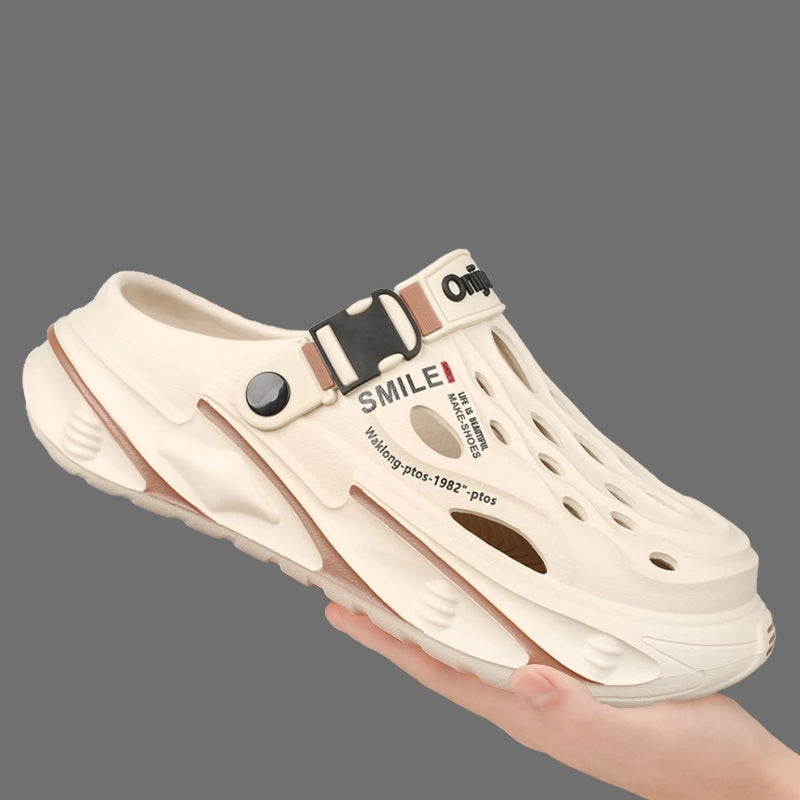 Fashion Men's Outdoor Sandals Slippers Beach Comfortable Clogs Soft Slides New Men Casual Shoes Garden Shoes Male Beach Slippers