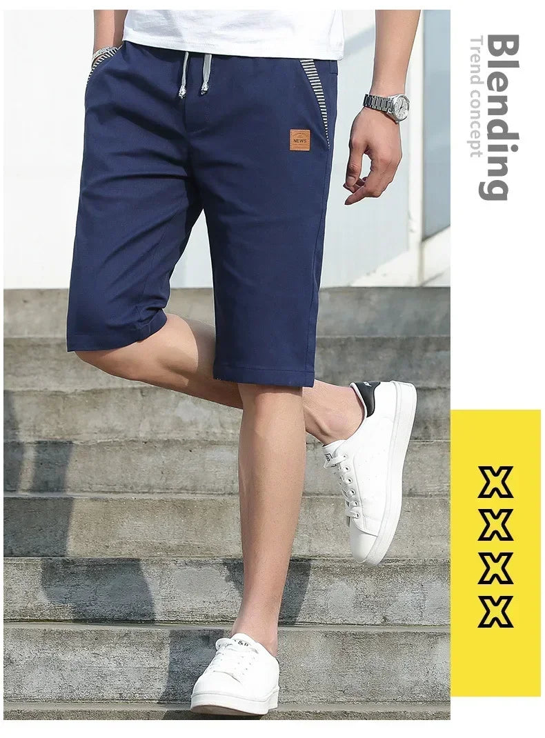 Sport Shorts Man Summer Men's Casual Cotton Linen Shorts Beach Short Pants Male Bermudas Trend Breeches Casual Classic Brand