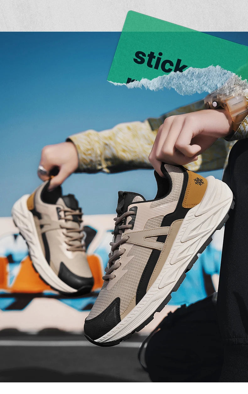 Casual Sneakers Men Low-top Breathable Sports Shoes for Men Fashion All-seasons Walking Shoes Trendy Trainers for Man 2025 New