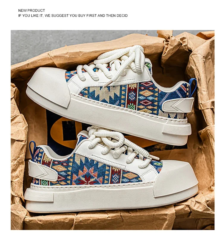 Trendy Street Style Lace Up Sneakers for Men Outdoor Activities Shoes Обувь Skate Shoes for Men Comfy Non Slip Casual Sneakers