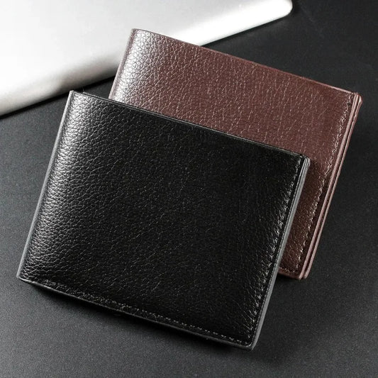 Men's Wallet PU Leather Premium Wallets Fashion Solid Color Coin Multi-Card Purses Money Bag Short Black Walet Cartera Hombre
