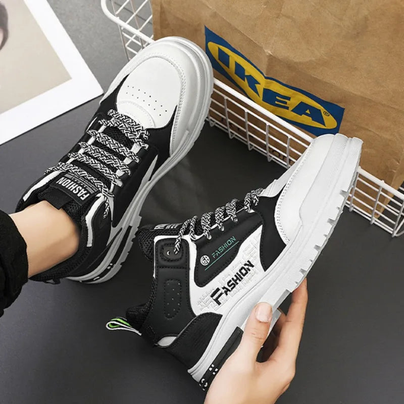 2025New Men High-top Casual Shoes Outdoor Comfort Sneakers Lightweight Man Running Sport Shoes Soft-soled Walking Zapatos Hombre