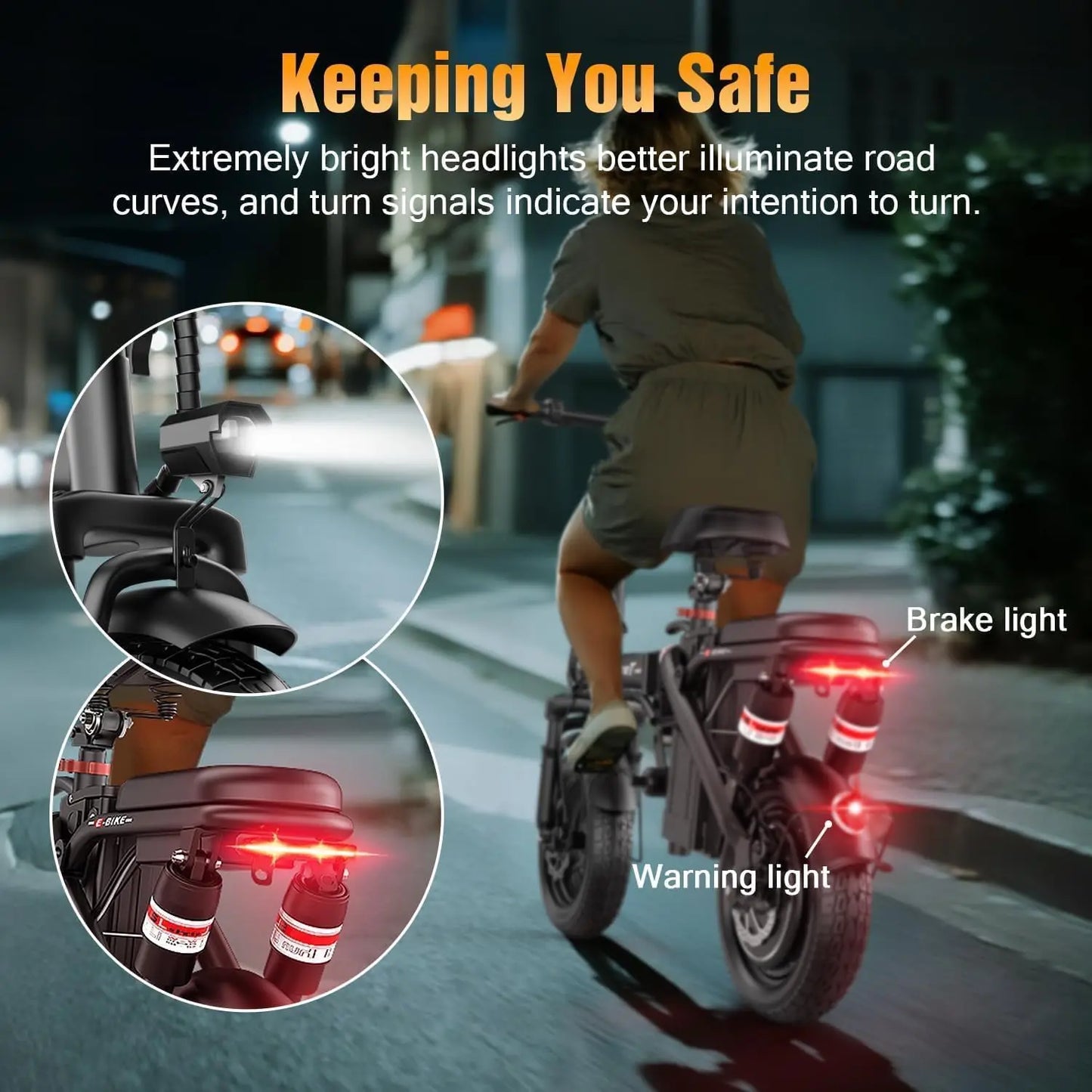 Electric Bike for Adults Teens, 800/1200W Peak Folding Ebike, 22/25MPH & 30/45 Miles Range, Dual Suspension & Dual, Customized