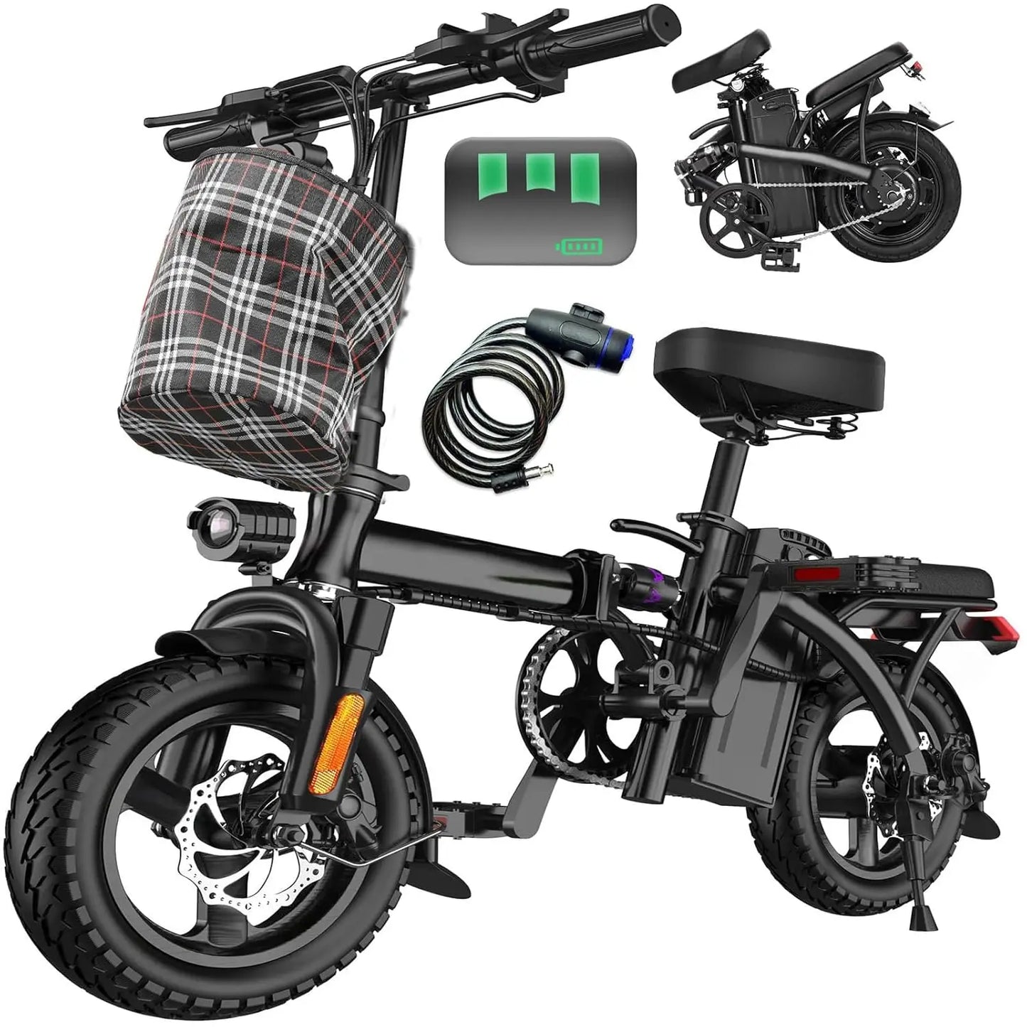 Electric Bike for Adults, 20-35MPH Speed, 560W-2000W Peak Motor, 30-55 Miles Range City Commuter Ebike, Removable, Customized