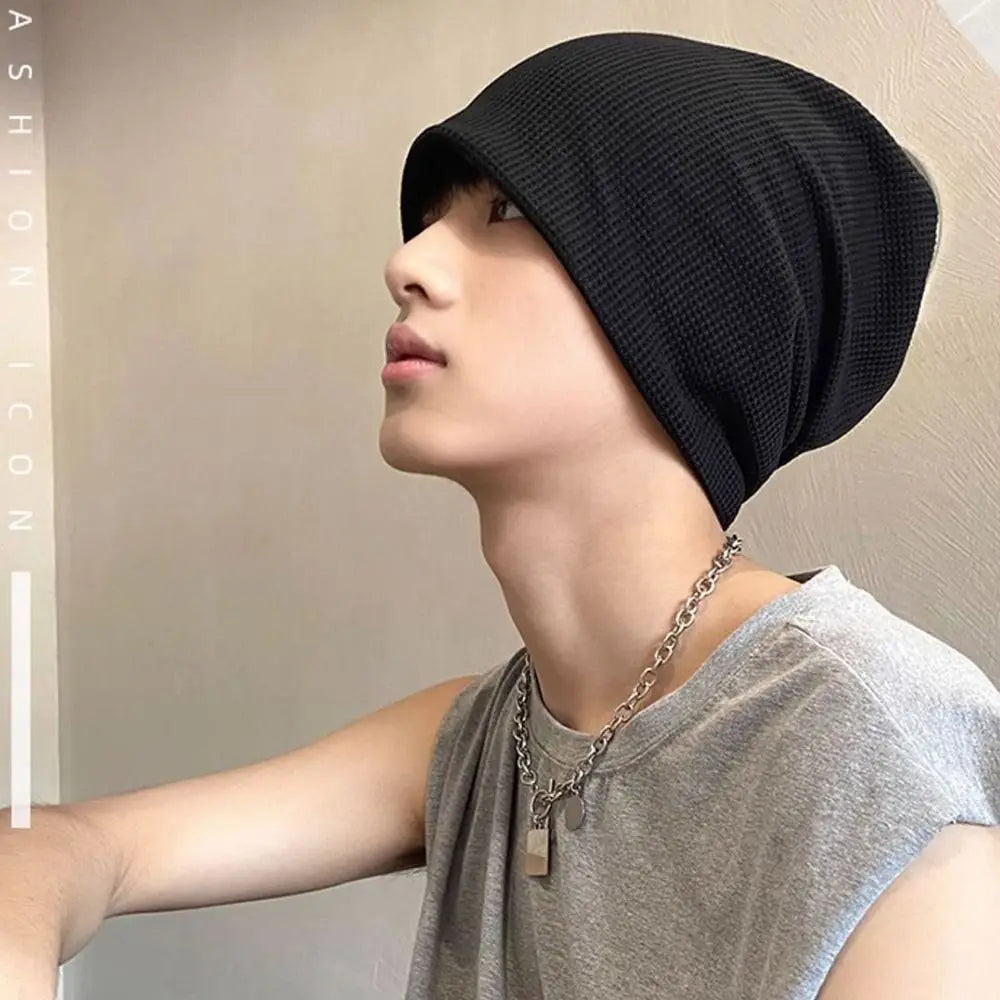 Casual Beanies for Men Women Fashion Soft Knitted Winter Hat Solid Color Hip-hop Bonnet Unisex Cap
