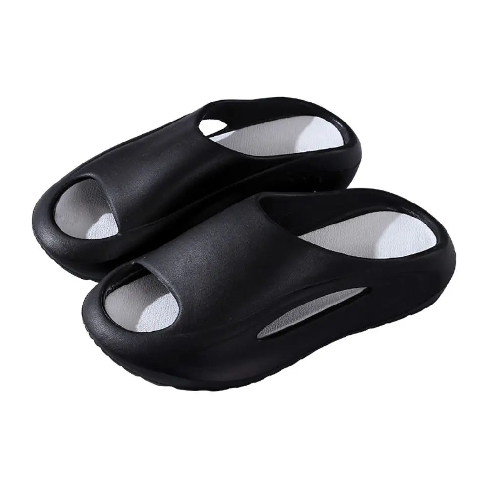 Summer Slippers for Men and Women Thick Bottom Eva Step on the Poop Feeling Outside Wear Non-slip Casual Bathroom Slippers