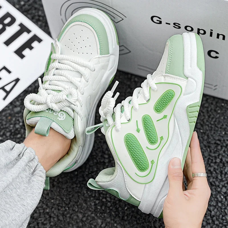 Sneakers for Men Vulcanized Shoes Personalized  Skateboard Trend Casual Street Running  Rebound Anti Slip Outdoor Running Shoes