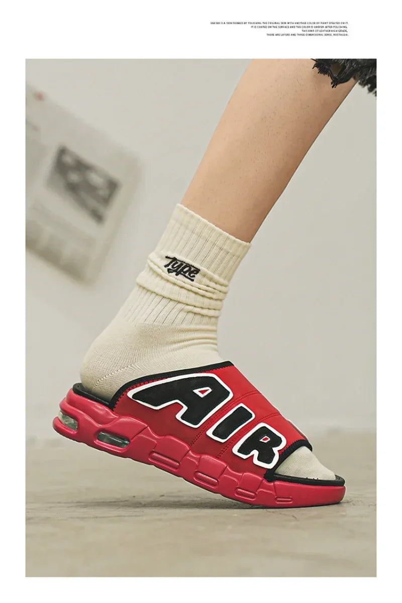 Men's Slippers Air Cushion Design Sandals Summer New PVC Soft Non-slip Men's Sports Slippers for Men Flip Flops Sandalias Hombre