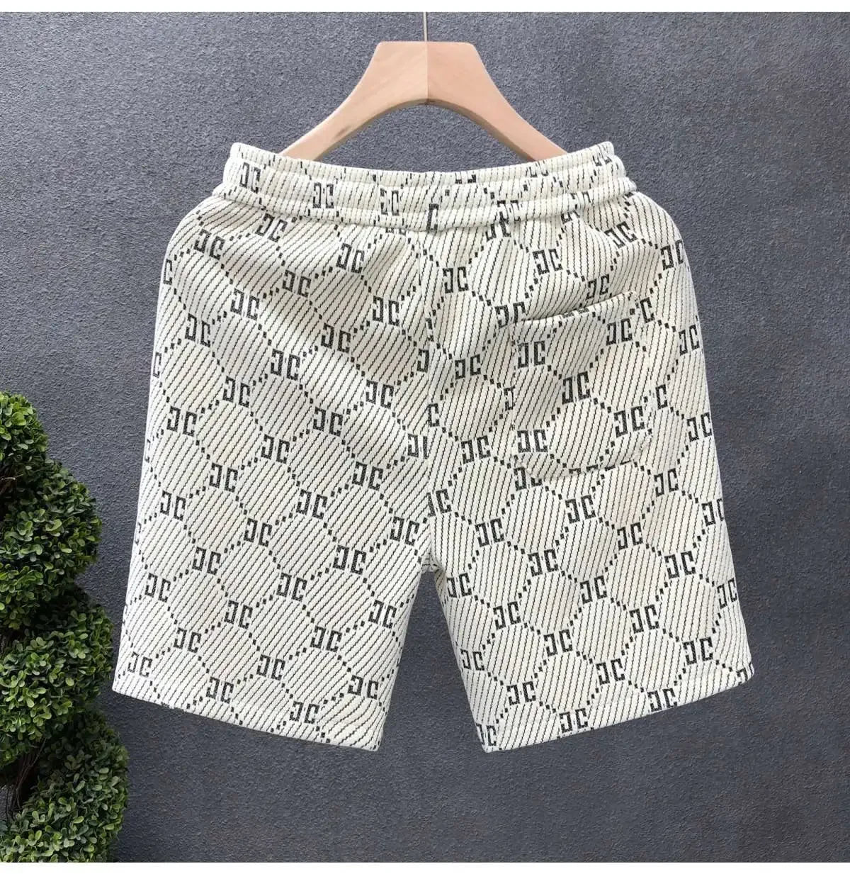 Men's Clothing New Shorts Summer Loose Fit Letter Jacquard 5-Inch Casual Trendy Versatile Streetwear Fashion