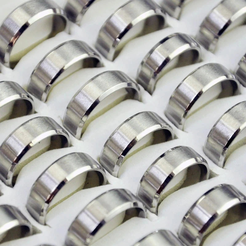 10Pcs/Lot Factory Wholesale Mixed Pattern Style Stainless Steel Ring For Men and Women Jewelry Rings Lot Never Fade