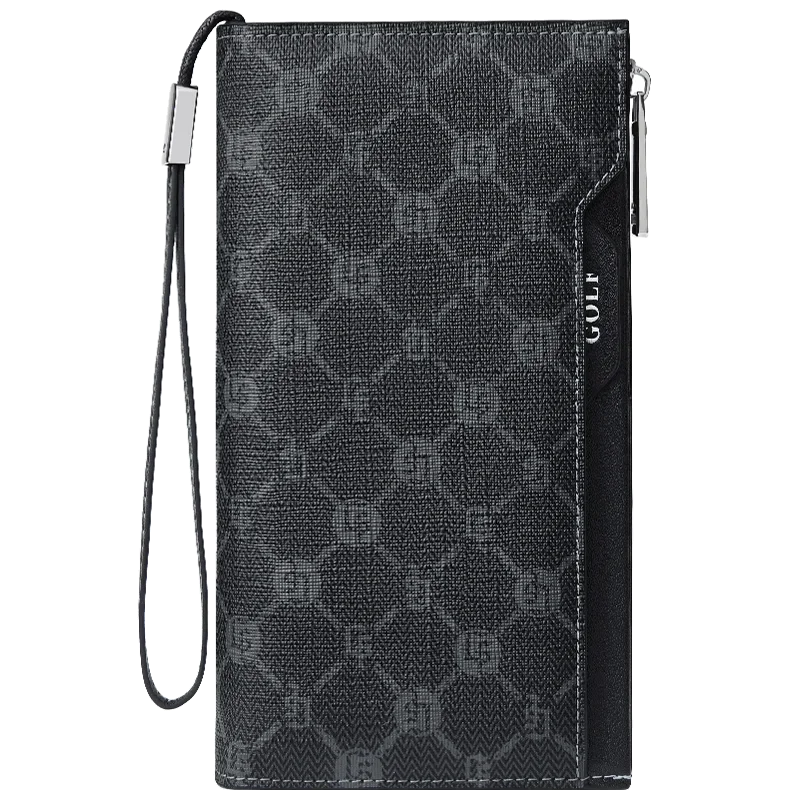 GOLF Long Wallet for Men Leather Male Clutch Bag Purse Wallet Wrist Bag Credit Card Organizer Hand Bags Money Clip Minimalist
