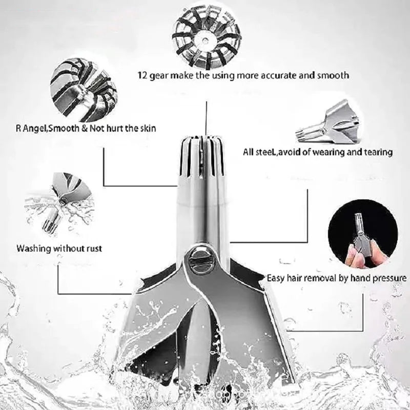 Ear and Nose Hair Trimmer Clipper Painless Hair Trimmer for Men Women Manual Trimmer with Waterproof Hand wash Easy Cleansing