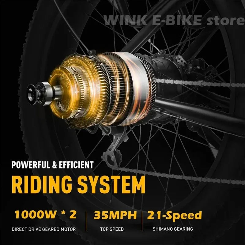 2000W Dual Motor 48v 22.4ah battery Ebike new B1 adult 26 inch tire All terrain Hydraulic brake multi-function Electric Bicycle