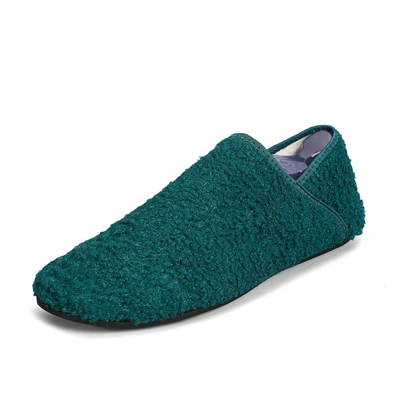 Men Winter Slippers Women Warm Shoes Soft Plush Flats Casual Shoes Male Loafers Lightweight Home Walking Couples Shoes Footwear