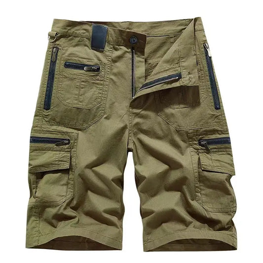 2024 new summer shorts for men, Japanese workwear shorts, casual five quarter shorts, straight leg multi pocket shorts for men