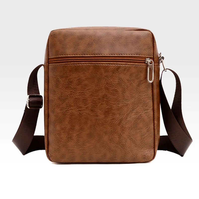 Men's PU Leather Crossbody Shoulder Bags High quality Tote Fashion Business Man Messenger Bag  Leather Bags fanny pack