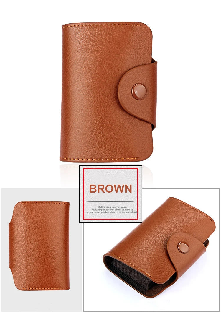 Real Genuine Leather Men Wallet ID Credit Card Holder Wallets Male Small Coin Purse Women Money Bag Vallet Slim Thin Mini Walet