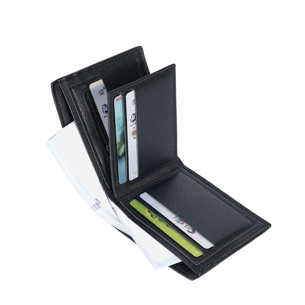 Casual PU Leather Men's Wallet Multi-functional Large Capacity Business Wallet Classic Luxury Short Card Bag Business