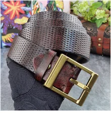 Brass Owl Belt Buckle Yellow Belts For Men Ceinture Homme Men Leather Belt Cowboy Jeans Male Leather Belt Strap Wide MBT0106