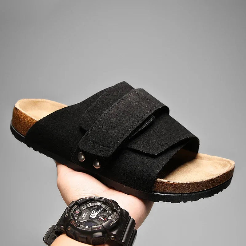 Man's Leather Sandal for Men Beach Sandals Men 2025 Designer Men's Shoes Men's Comfortable Slipper Original Brands Shoes Summer