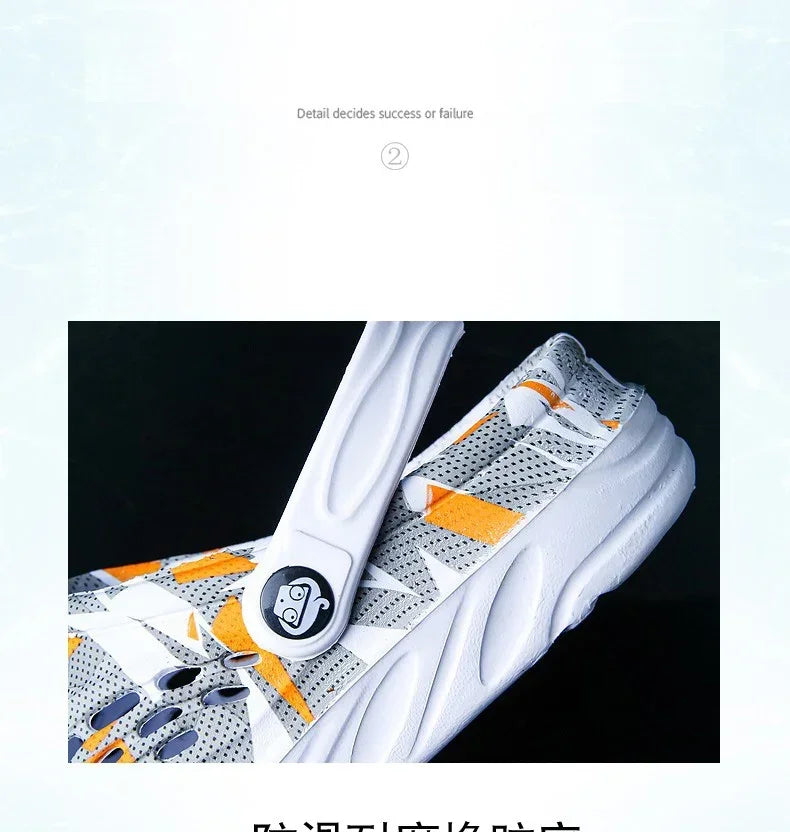 2024 New Fashion Sandals Men Clog Sandals Comfortable Breathable Zapatillas Hombre Beach Sandals Men Clogs Slippers Soft Bottom