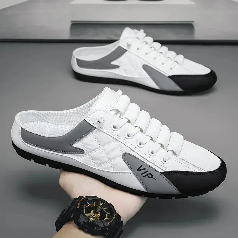 Summer Slippers for Men Trendy Men's Flat Bottom Casual Shoes Soft Sole Support Shoes Men's Sneakers