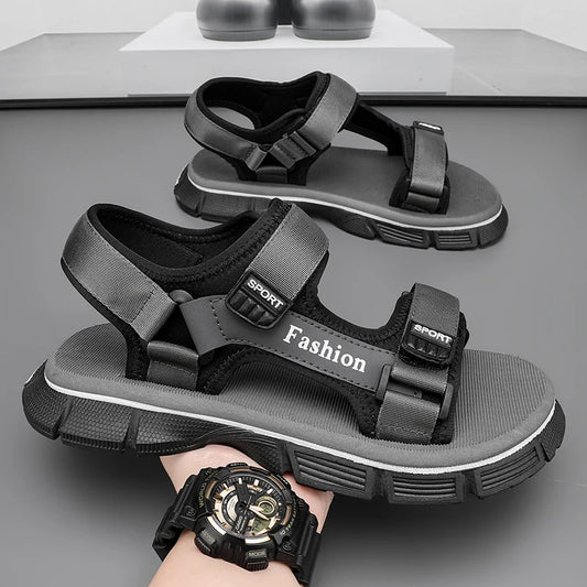 Sandals for Men 2025 New Summer Outer Wear Non-Slip Wear-Resistant Beach Shoes Men's Outdoor Leisure Sports Roman Shoes
