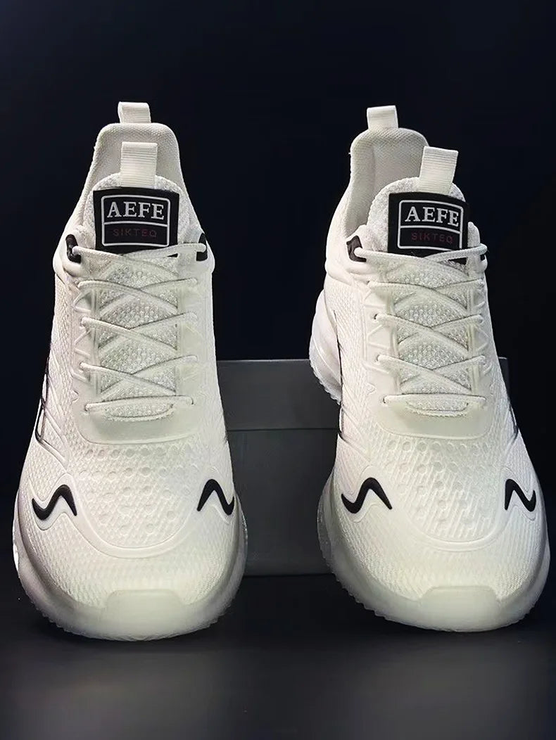 Casual Running Shoes for Men Breathable Knit Sneakers Mens Tennis Trainers 2025 New Fashion Sports Shoes Shock-absorb Sneakers