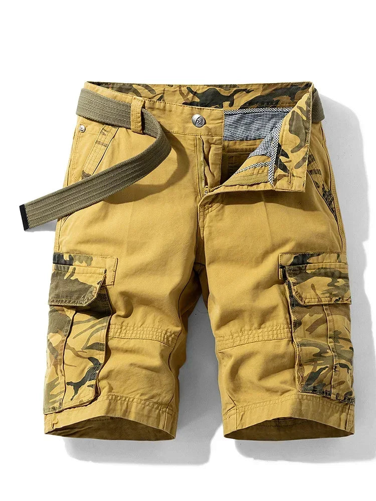 Summer Fashion Tooling Shorts for Men Casual Loose Cargo Shorts Outdoor Sport Pants Men Versatile Straight Cotton Short Trousers