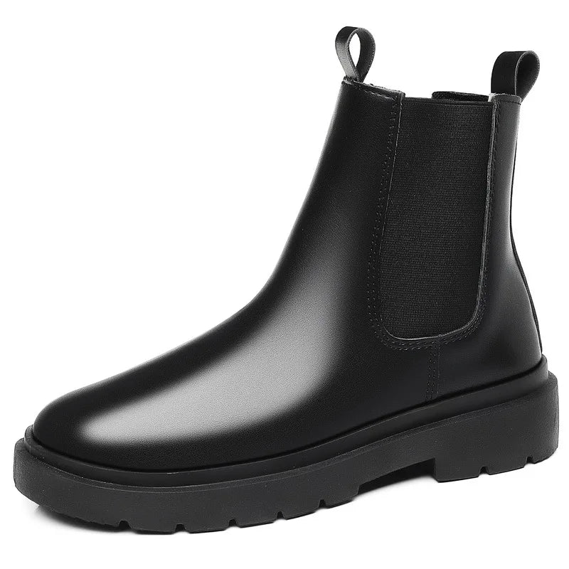 Men's Autumn Chelsea Boots Outdoor high top fashion shoes British style  versatile mid top boot Casual comfortable male shoe